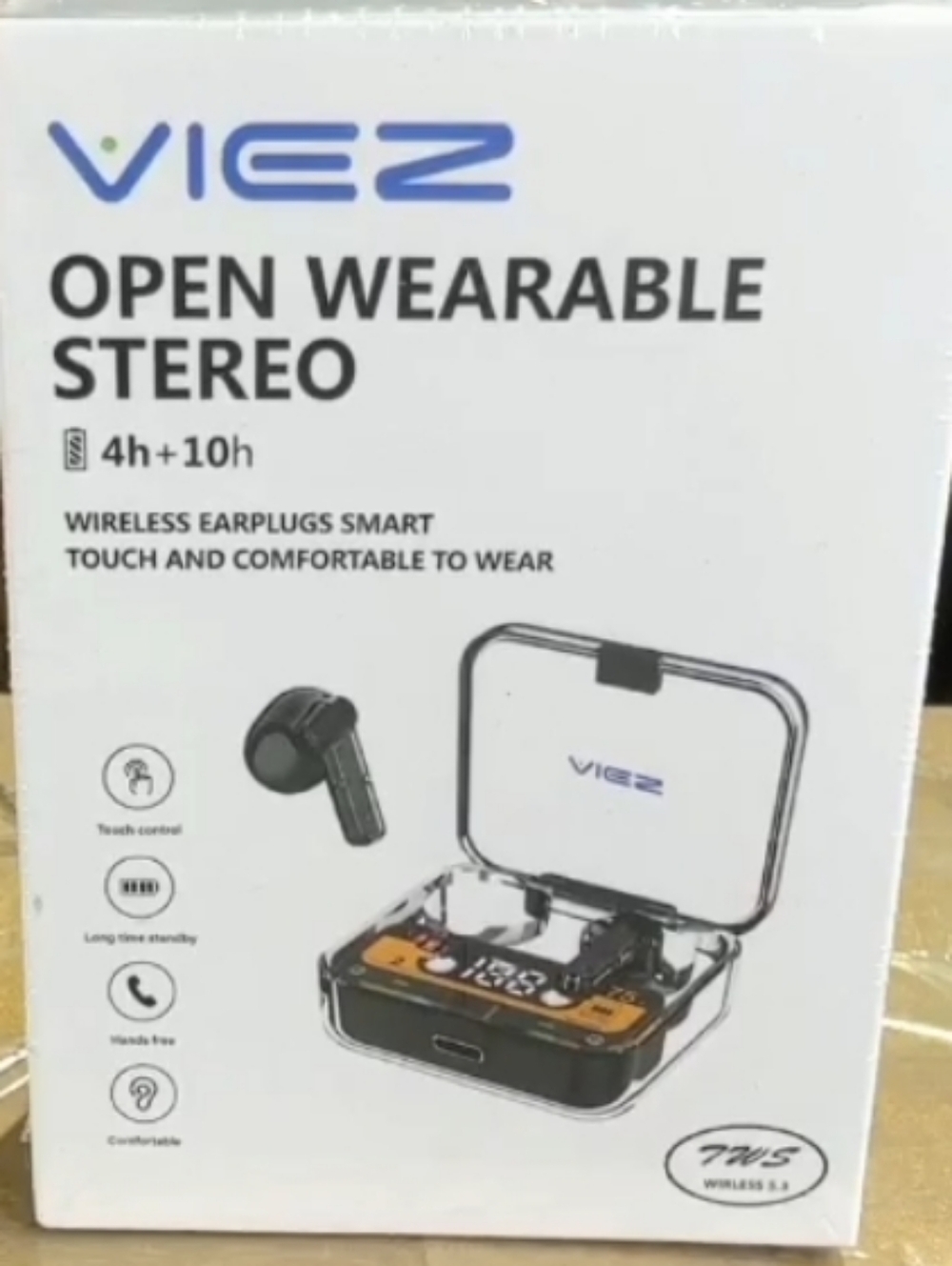 VIEZ Open Wearable Stereo Wireless Earbuds - Black